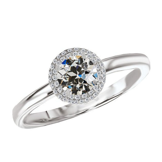 Diamant Bague de Fiançailles Halo – vue principale