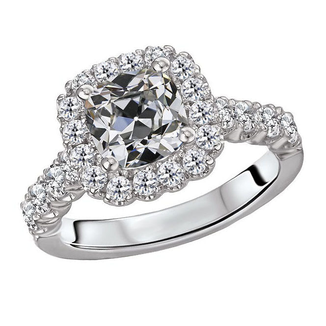Diamant Bague Sertie Halo – vue principale