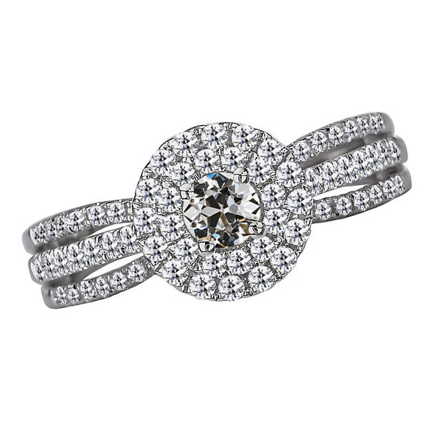 Intemporel Brillant Bague Halo 2,50 carats – vue principale