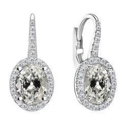 Diamant taille Coussin Antique Puces d'Oreilles 5 carats – Or