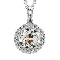 Brillant taille Taille Old Mine Halo 7,50 carats – Or Blanc 14