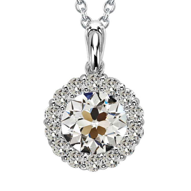 Brillant Halo 7,50 carats Or Blanc 14 Carats – vue principale