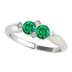 Émeraude Fine Bague Pierre Précieuse – GIA Certifié 1 carats Or