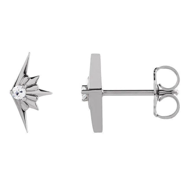 De luxe Brillant Pendants d'Oreilles 0,50 carats – vue de face