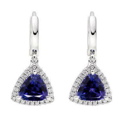 VVS Gemstone Earring – Tanzanite Violette 5,48 carats Or Blanc