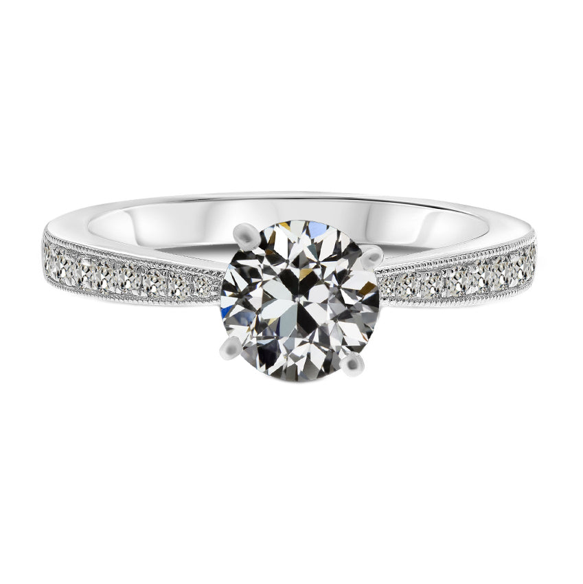 Luxueux Diamant Bague Solitaire avec Accents 2 carats – vue principale