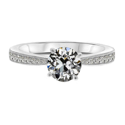 Luxueux Bague Solitaire avec Accents avec Diamant Effilé – 2