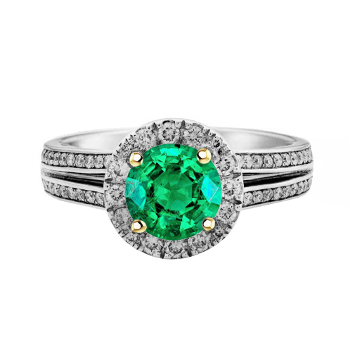 Émeraude Fine Bague avec Gemme – vue principale