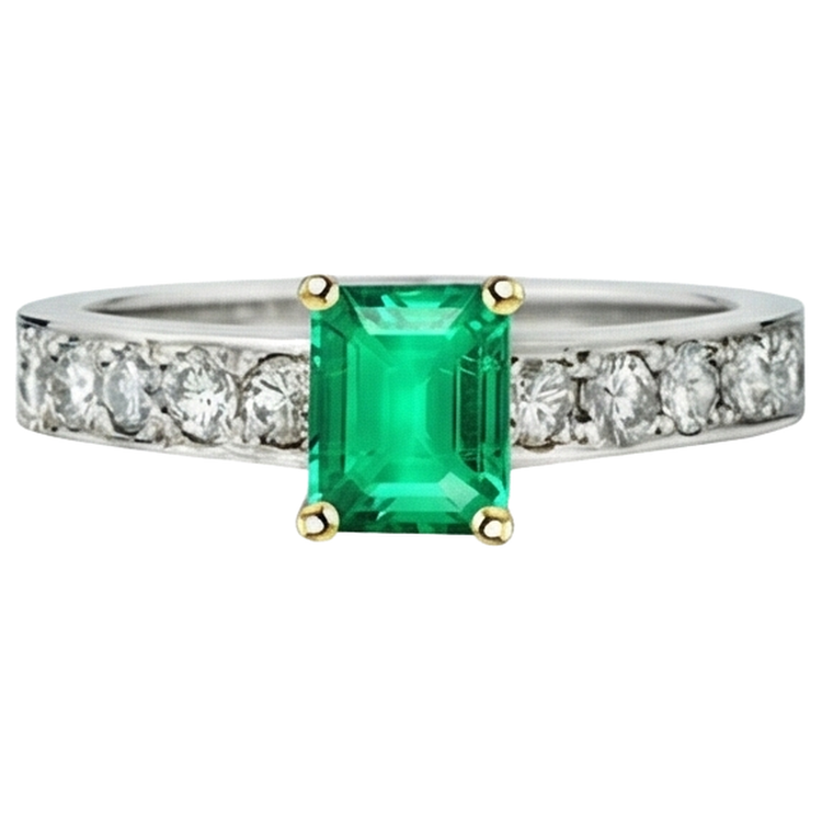 Artisanal Bague Pierre de Couleur 2 carats – vue de face