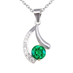 Émeraude Fine Pendentif Gemme – Certifié GIA 1 carats Or