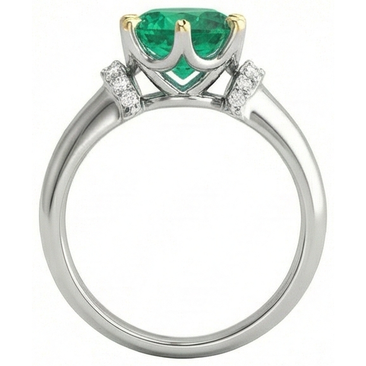 Sophistiqué Bague Pierre Précieuse 2 carats – vue de dessus