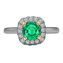 GIA Certifié Émeraude Fine Bague Pierre de Couleur 2,50 carats