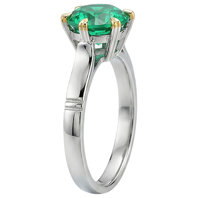Émeraude Fine Bague avec Gemme – vue de profil