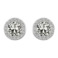 Diamant Fin Coussin Antique Pendants d'Oreilles 2 carats en Or