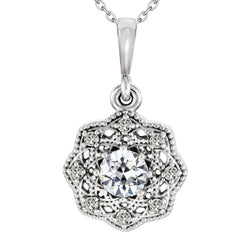 Diamant Fin Halo – Vintage 1,50 carats Or 14K Blanc