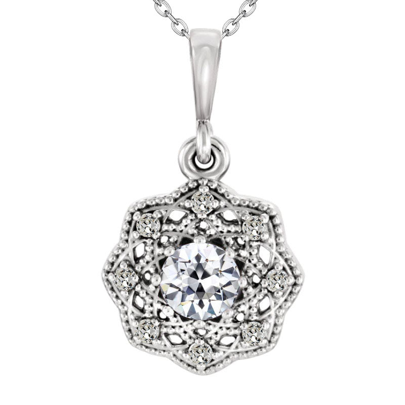 Diamant Fin Halo 1,50-carats Or 14K Blanc – vue principale