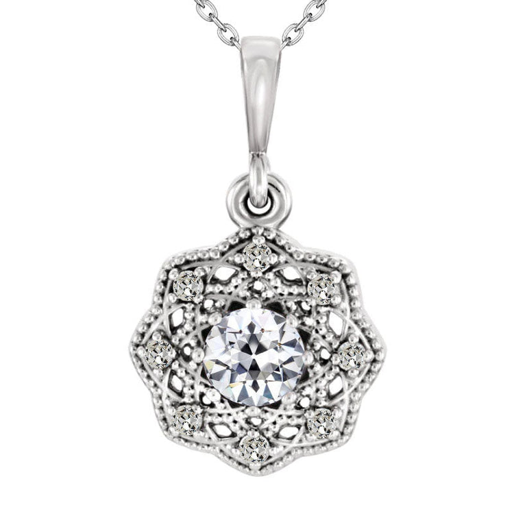 Diamant Fin Halo 1,50-carats Or 14K Blanc – vue principale