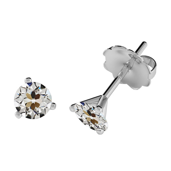 Diamant Fin Boucles d'Oreilles 1,50 carats Or 14K Blanc – vue principale
