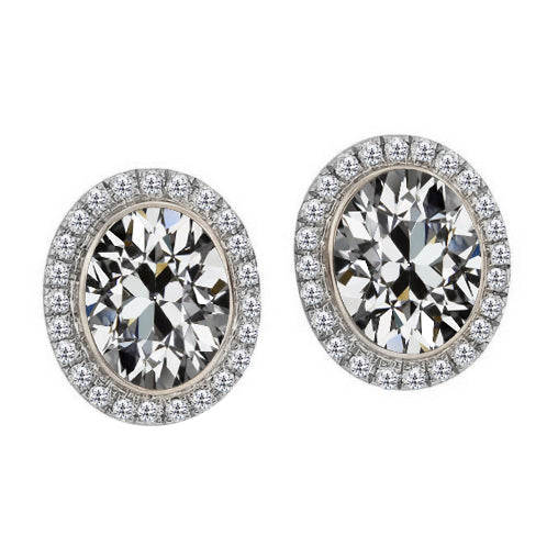Confectionné main Brillant Puces d'Oreilles 2 carats – vue principale