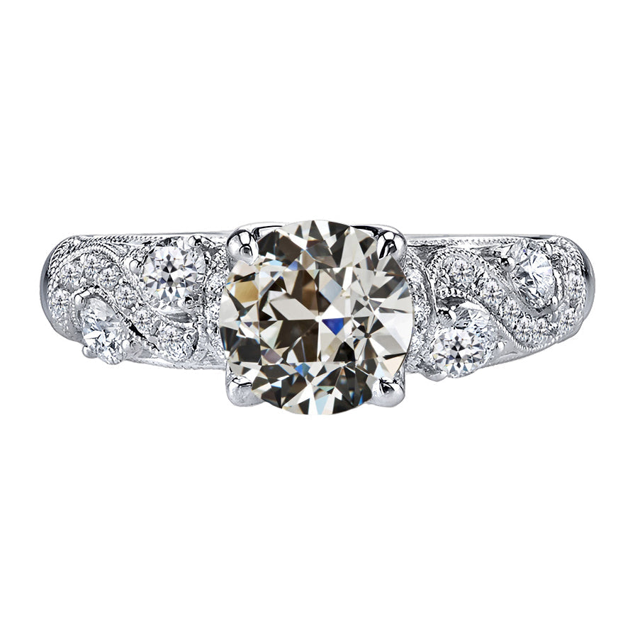 Diamant Bague de Fiançailles 2 carats Or Blanc 14 Carats – vue principale