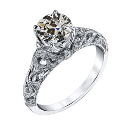 Intemporel Bague de Fiançailles avec Diamant Taille Européenne