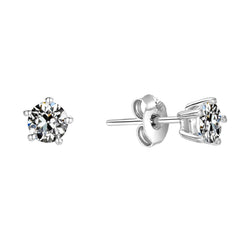 Diamant Puces d'Oreilles 2 carats G/VS1 – Or Blanc 14 Carats