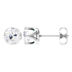 Diamant Boucles d'Oreilles 4 carats G/VS1 – Or 14K Blanc