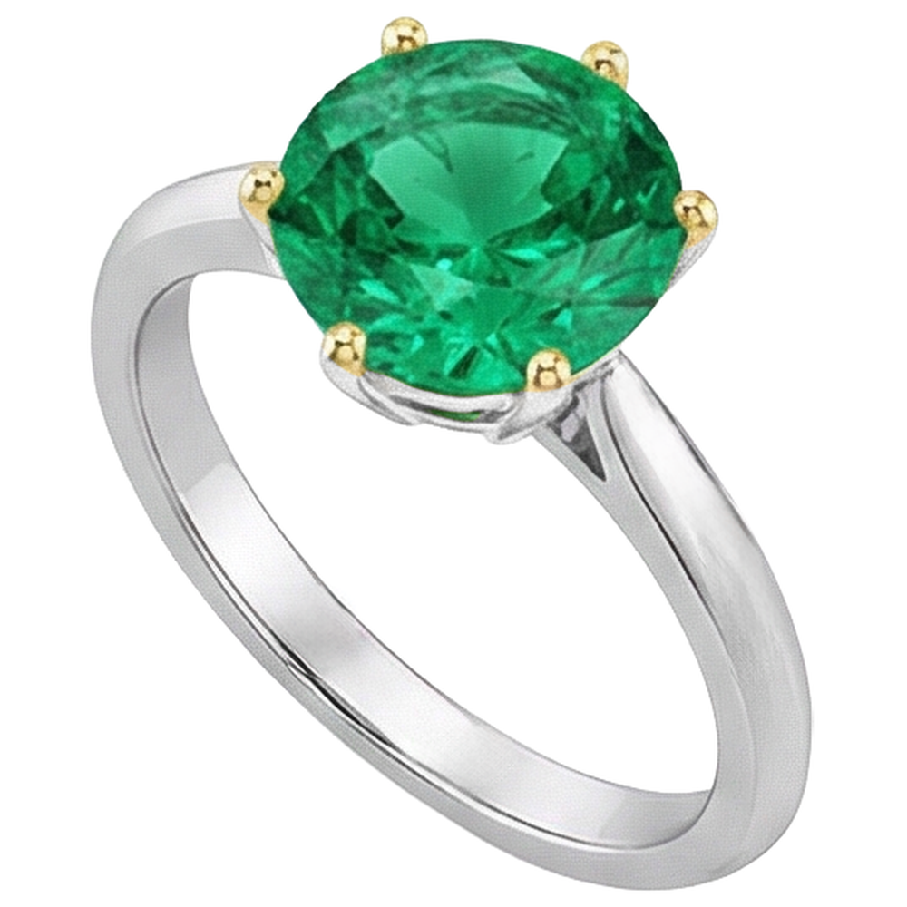 Artisanal Bague avec Gemme 2,50 carats – vue de côté