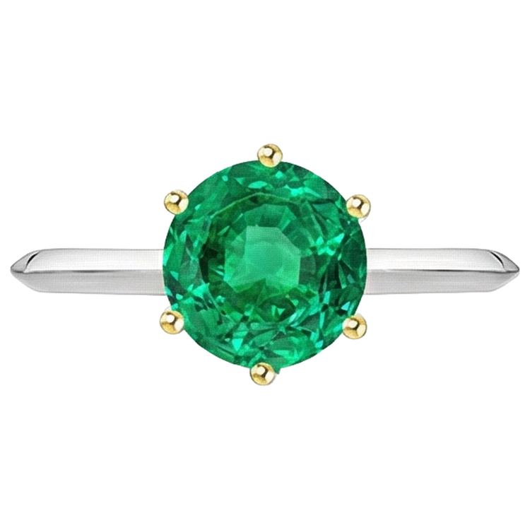 Émeraude Fine Bague avec Gemme – vue de profil