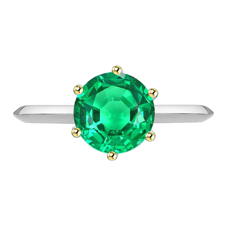 Artisanal Émeraude Fine Bague avec Gemme 2,50 carats – vue principale
