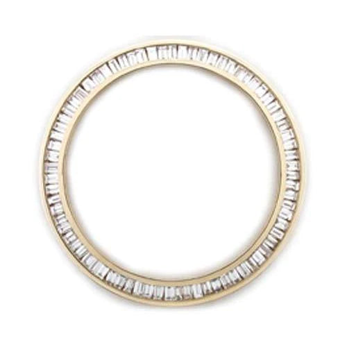 YG 14K Baguette sertie de Réel diamants pour s'adapter à la montre Rolex Datejust 2,75 carats 36 mm