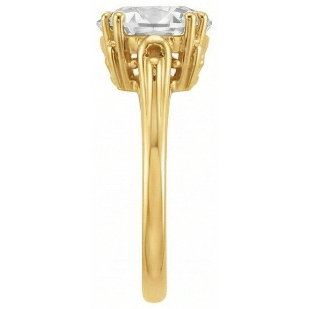 Artisanal Brillant Solitaire de Fiançailles 5 carats – vue de profil