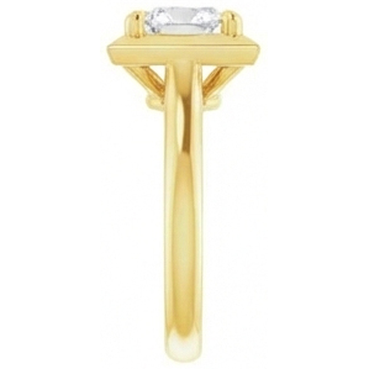 Fin Brillant Bague Mono-Pierre 5 carats – vue de côté