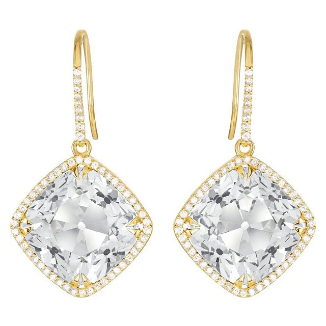 Étincelant Diamant Fin Pendants d'Oreilles 11,50 carats – vue principale