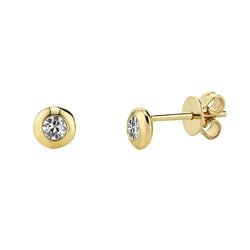 Pendants d'Oreilles Or Jaune 14 Carats avec Diamant – 1 carats