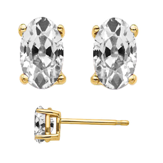 Coussin Antique Diamant bague en Or Jaune 14 Carats – vue principale
