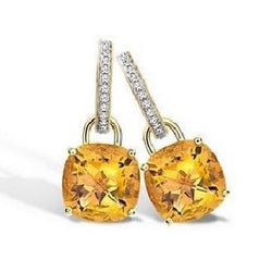 Étincelant VVS Citrine Gemstone Earring – 40,70 carats Or 14K