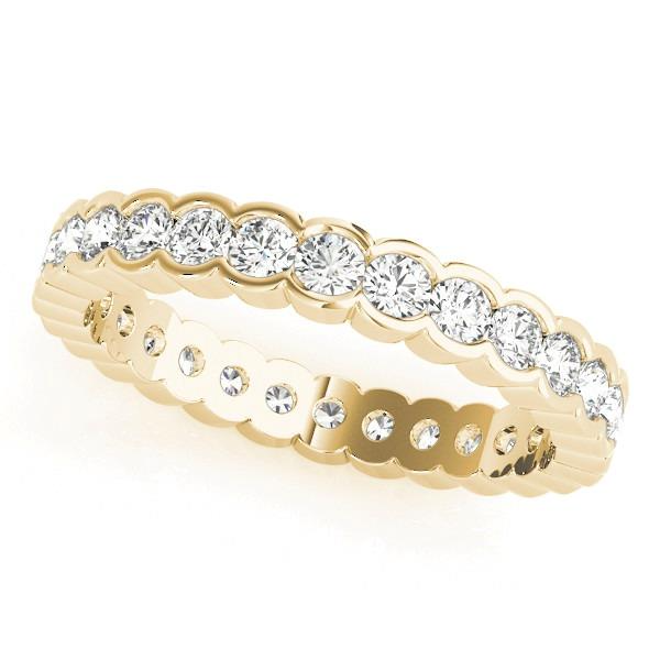 Brillant Taille Brillant Eternity Band en Or Jaune 14 Carats – vue principale