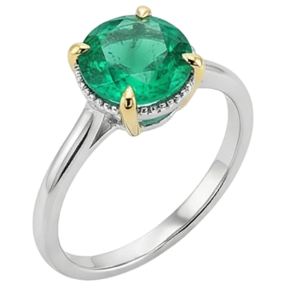 Fait à la main Bague Pierre de Couleur 2,50 carats – vue de profil