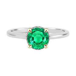 Certifié GIA Émeraude Fine Bague Pierre de Couleur 2,50 carats