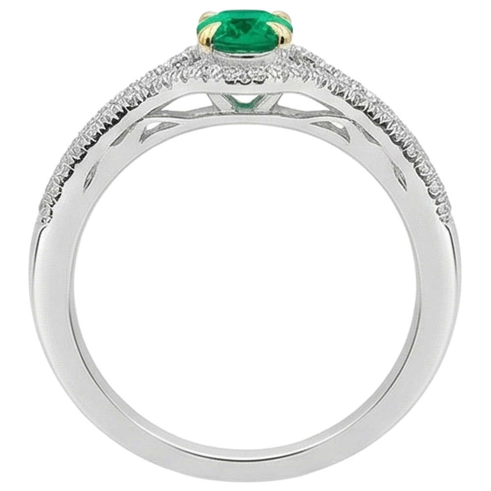 Premium Bague Pierre de Couleur 1 carats – vue de dessus