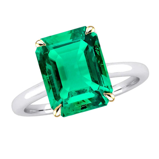 Émeraude Fine Bague Pierre de Couleur – vue principale