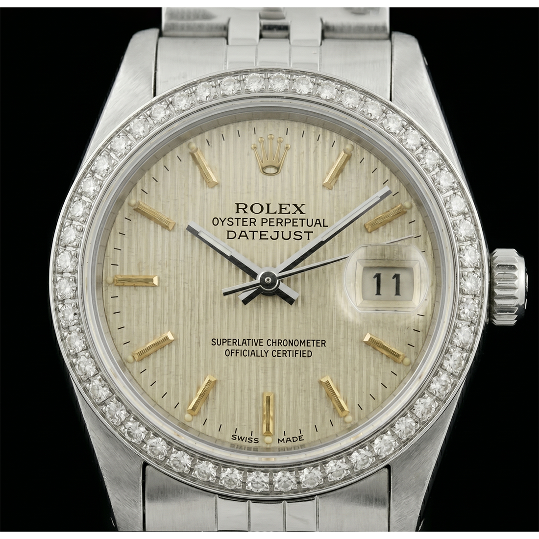 acier inoxydable Jubilé Bracelet Montre Femme Datejust Cadran Blanc Rolex