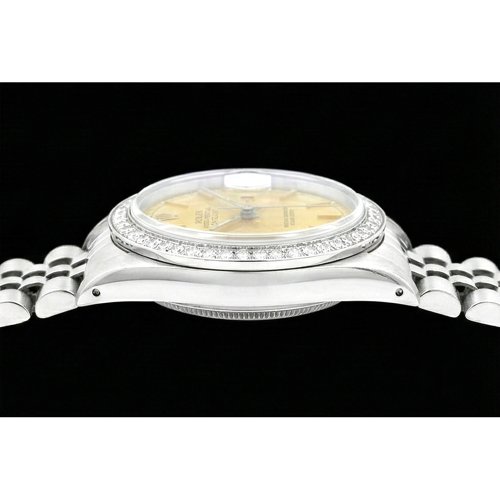 acier inoxydable Date juste cadran bâton de champagne Rolex montre femme jubilé