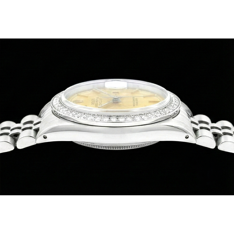 acier inoxydable Date juste cadran bâton de champagne Rolex montre femme jubilé