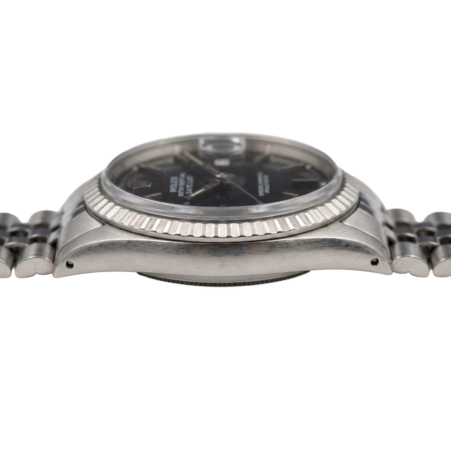 acier inoxydable Jubilé Bracelet Cadran Bâton Noir Rolex Datejust Femme Montre