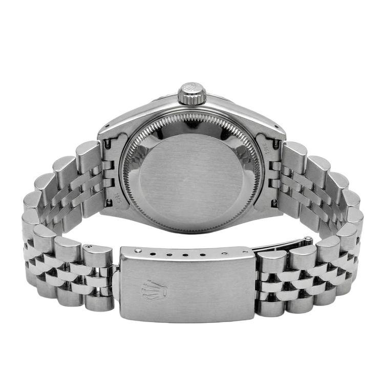 acier inoxydable Jubilé Bracelet Cadran Bâton Noir Rolex Datejust Femme Montre