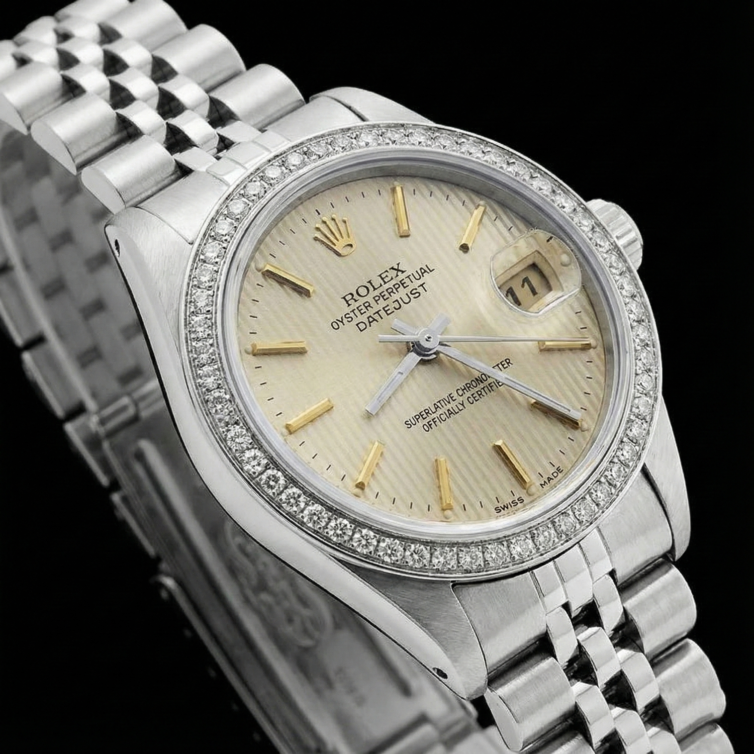 acier inoxydable Jubilé Bracelet Montre Femme Datejust Cadran Blanc Rolex