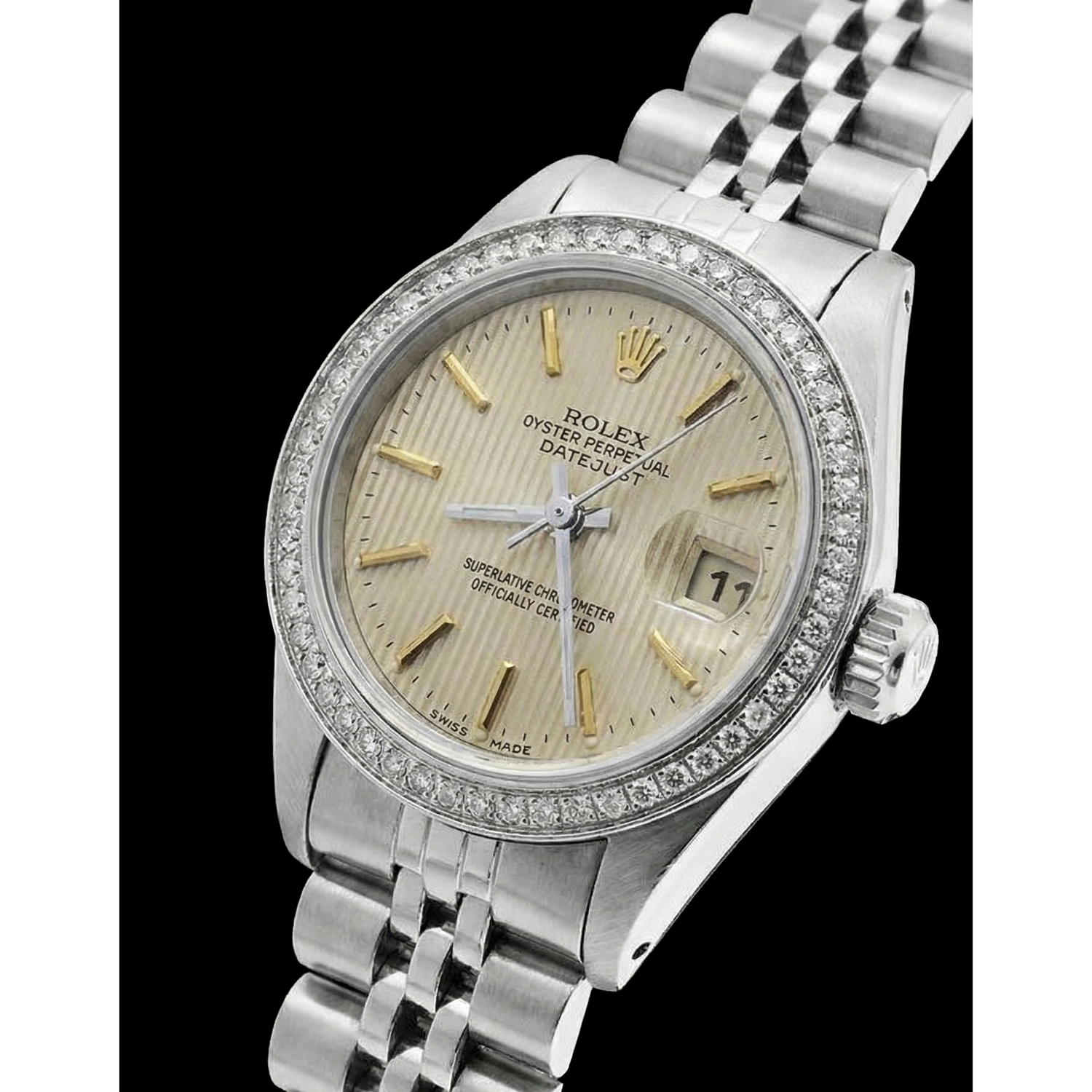 acier inoxydable Jubilé Bracelet Montre Femme Datejust Cadran Blanc Rolex