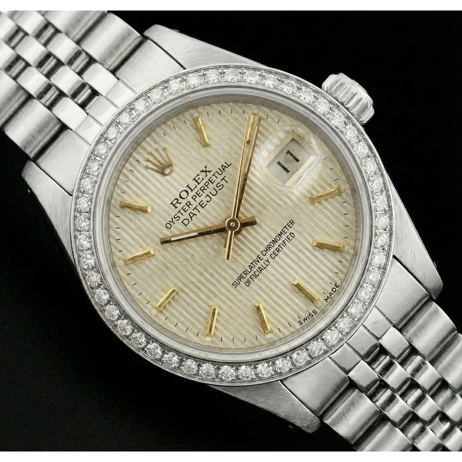 acier inoxydable Jubilé Bracelet Montre Femme Datejust Cadran Blanc Rolex